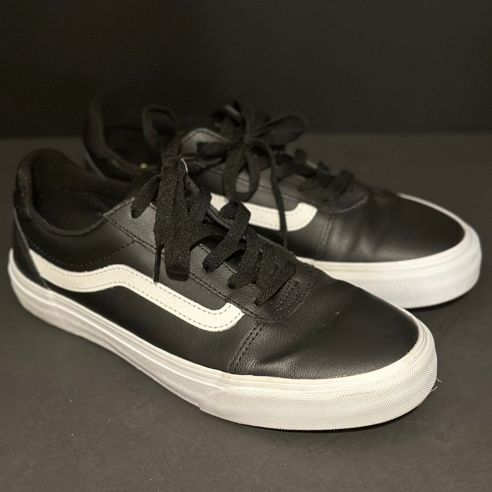 COPY - Vans Ward DX Leather Women’s Skate Shoes Black Lace Up Ortholite Sneaker…